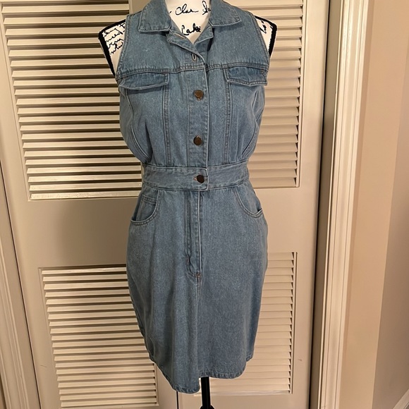 QS International Dresses & Skirts - QS International Denim Sleeveless Dress. Junior Size 9.10